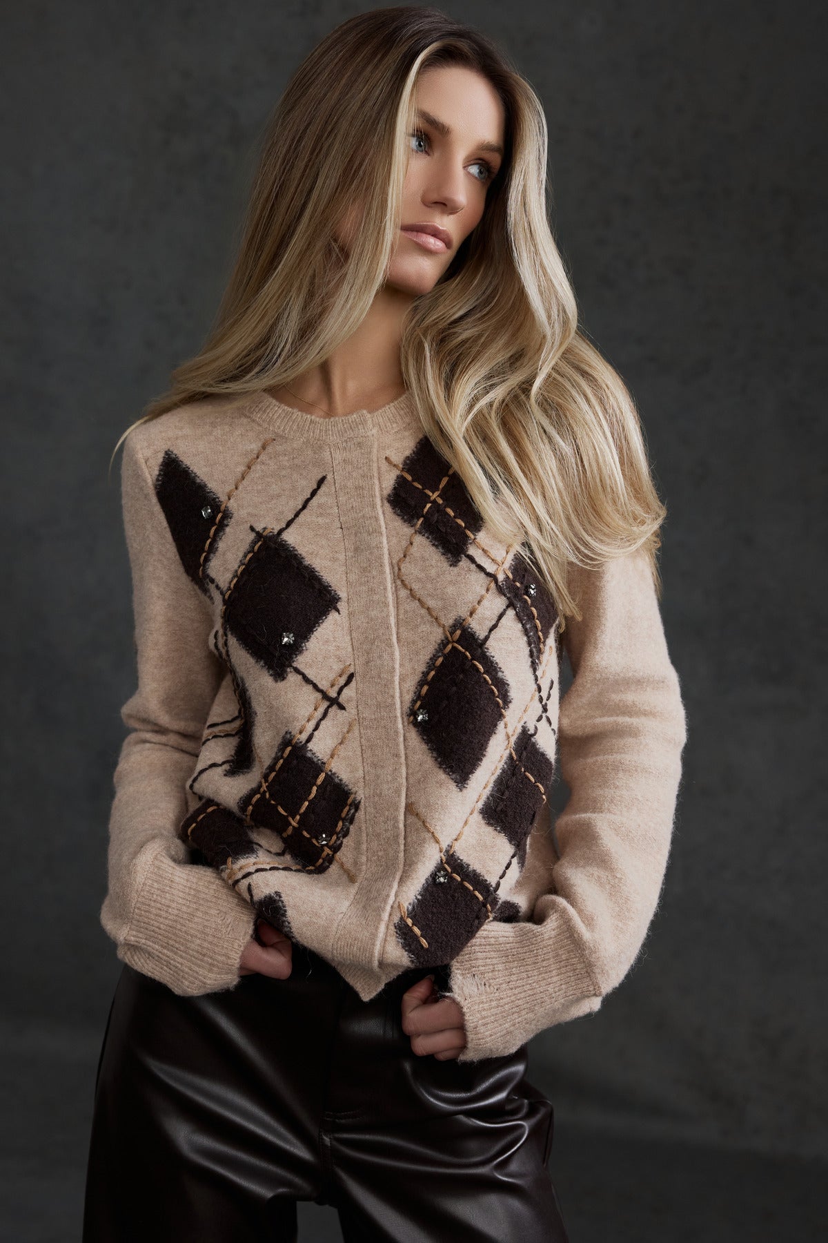 Strickjacke - Wollmix