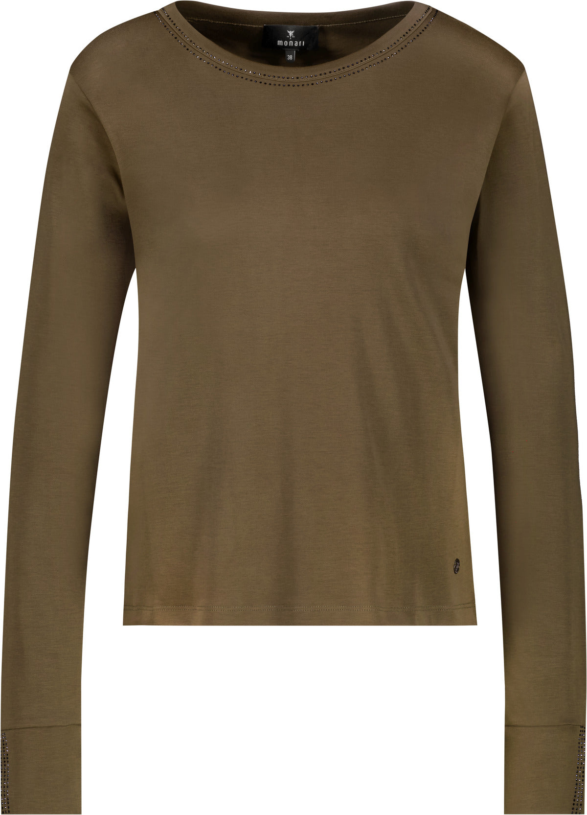 Langarmshirt mit Strassdetails