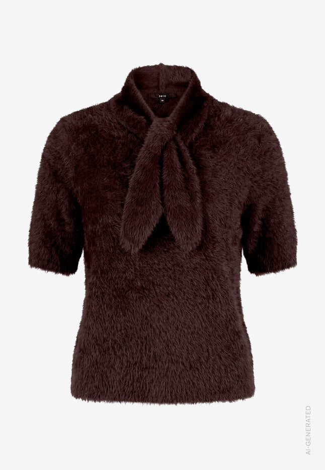 Pullover -Kurzarm - Schal