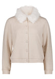 Sweatjacke - Fake Fur Kragen