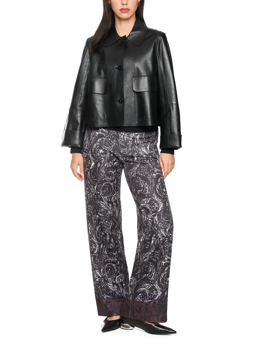 Lederjacke - Cropped