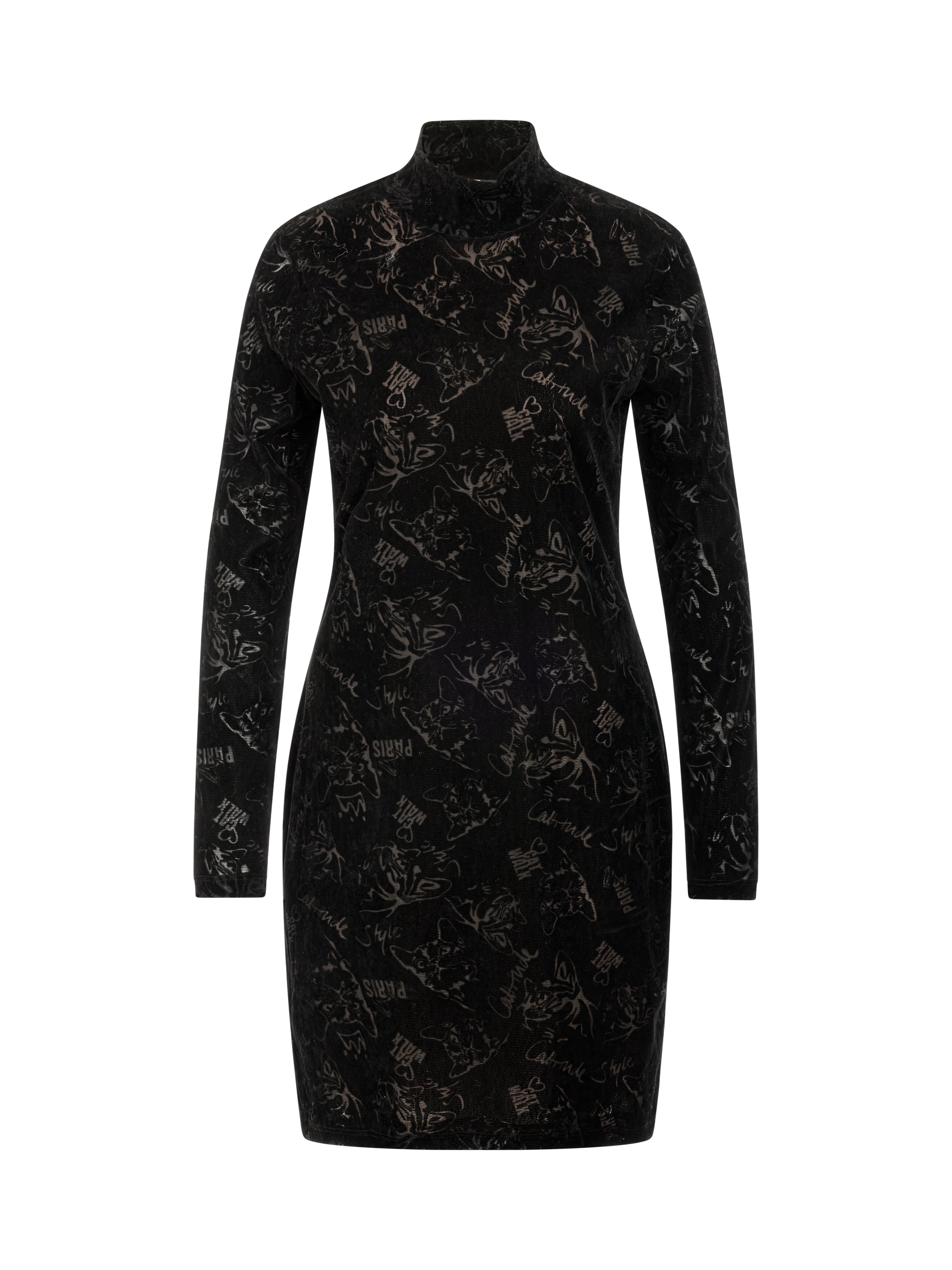 ONLINE EXKLUSIV - Midi-Kleid - Katzen-Print