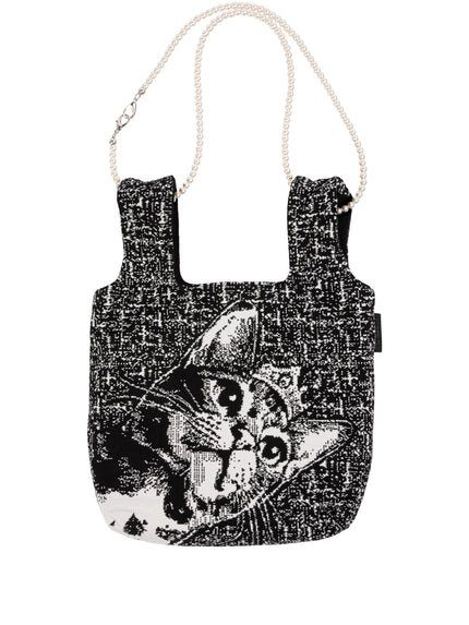 ONLINE EXKLUSIV - Stricktasche - Katzenmotiv