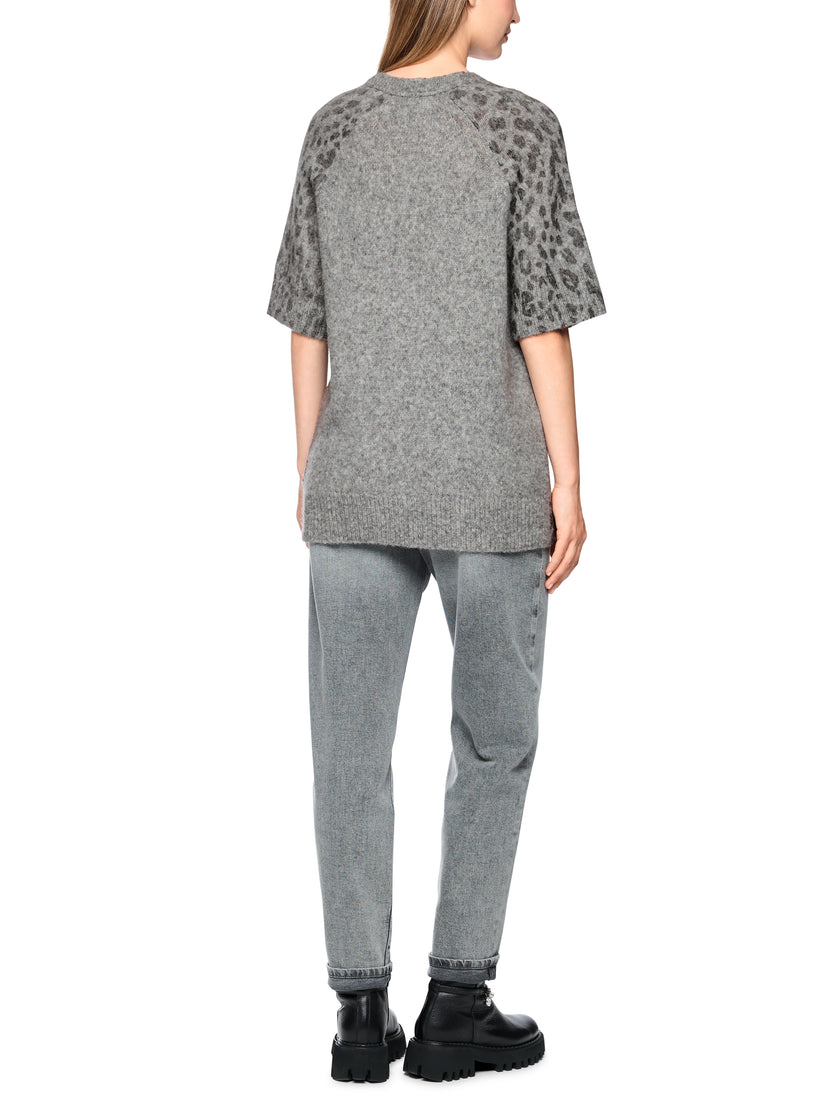 Langer Pullover - Animalprint