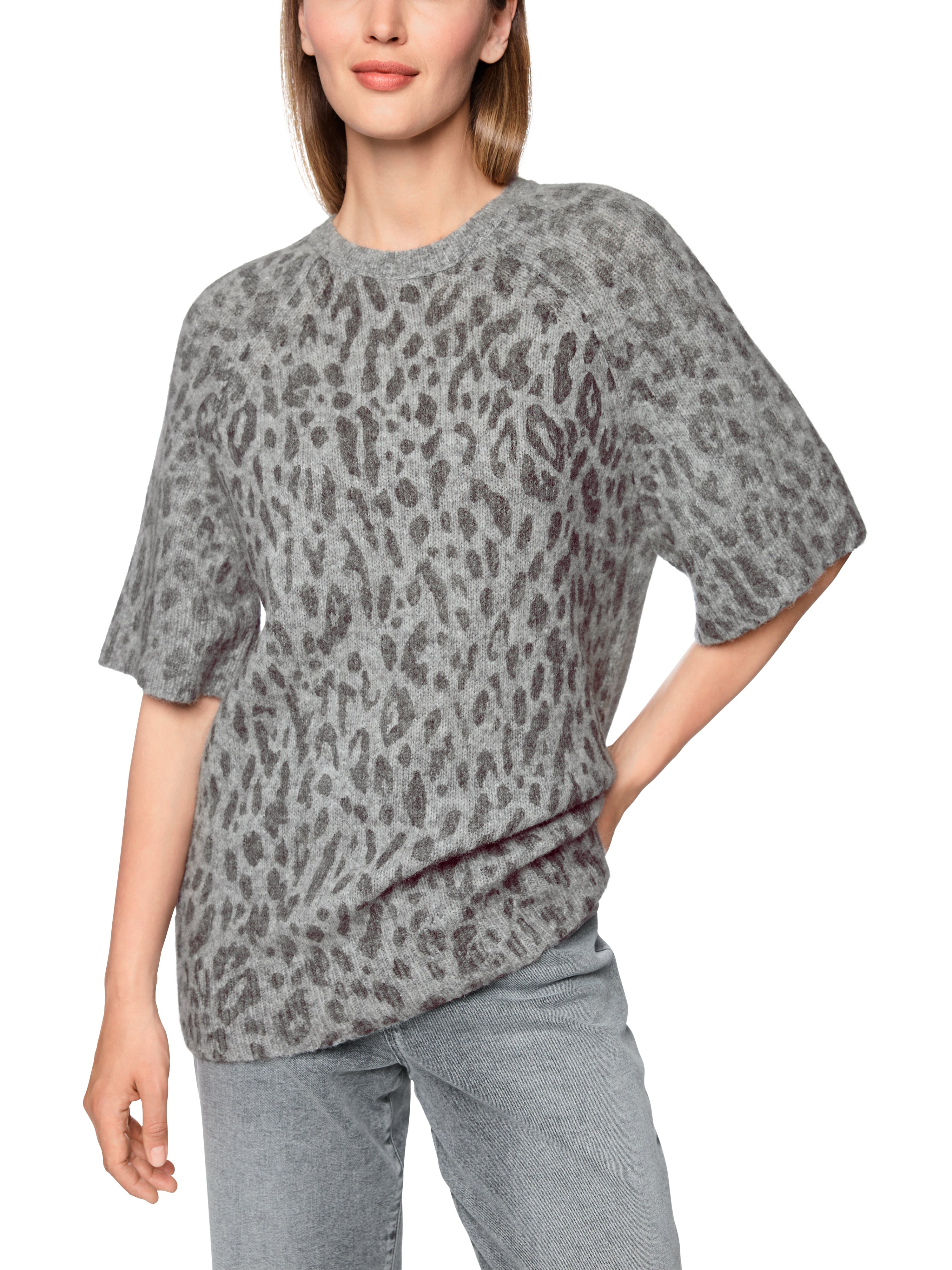 Langer Pullover - Animalprint