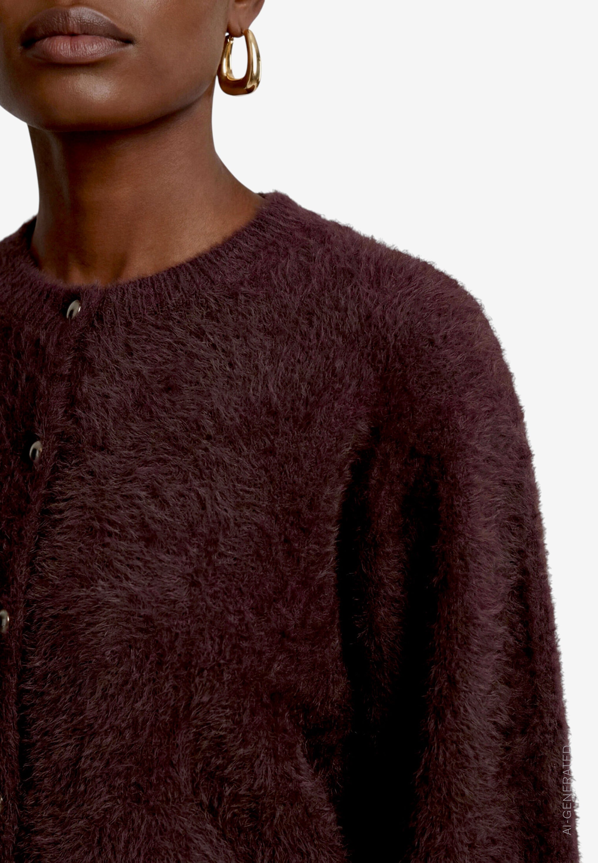 Strickjacke - Flauschoptik
