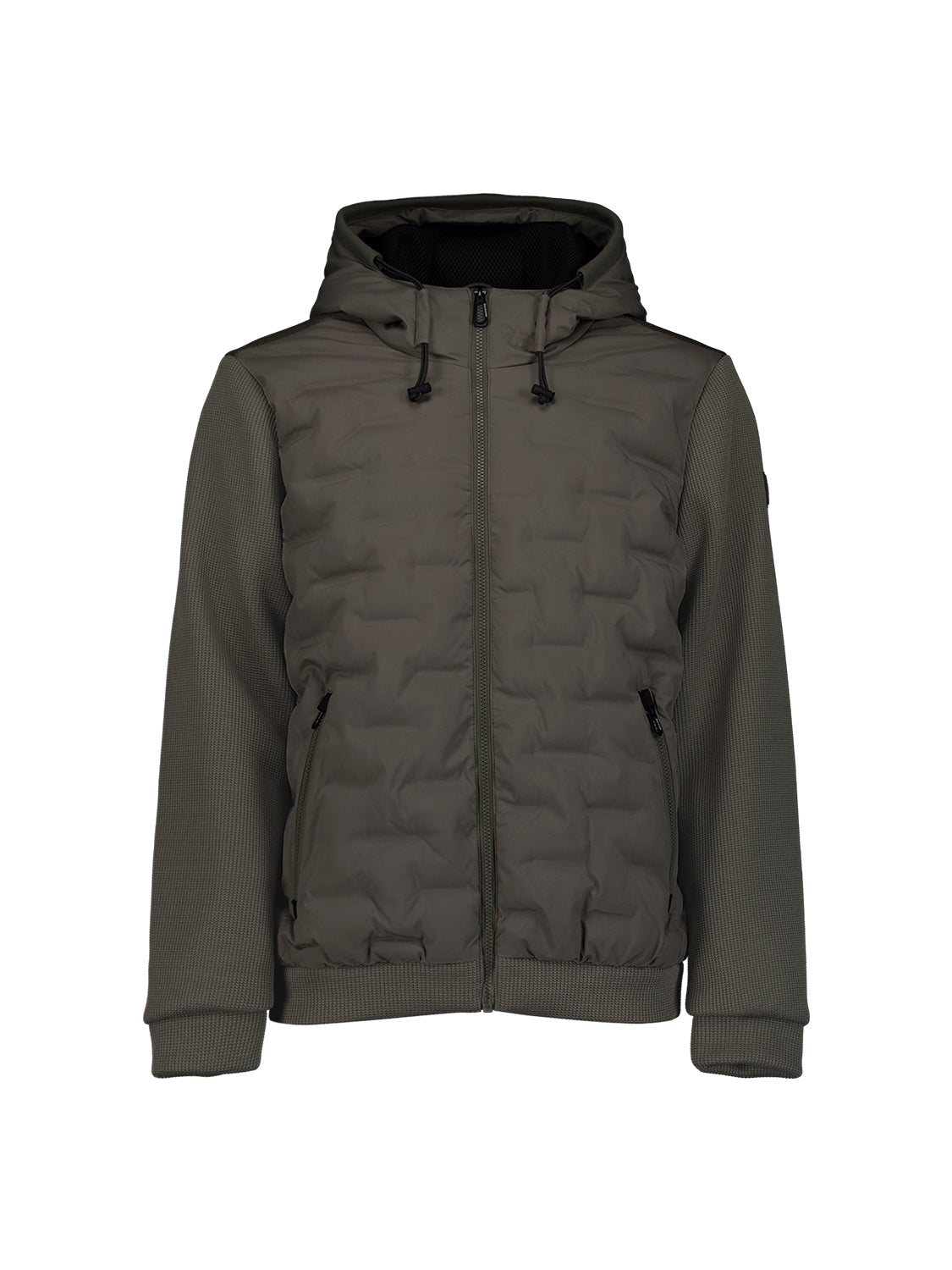 Jacket Short Fit Sealed Hooded Knitted Mix