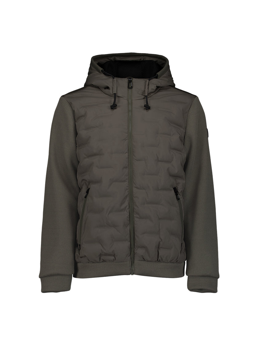 Jacket Short Fit Sealed Hooded Knitted Mix