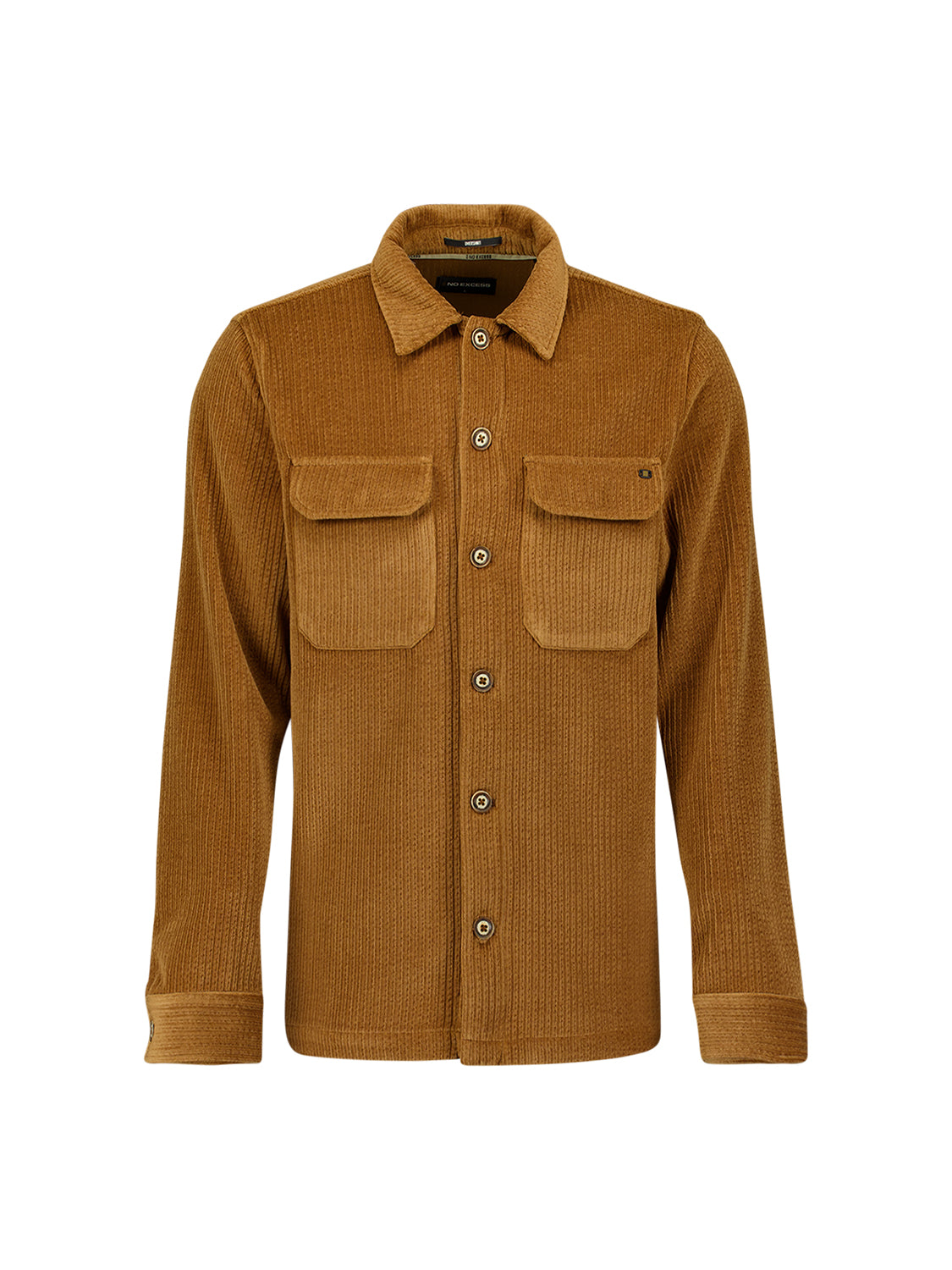 Overshirt Full Button Rib Sweat