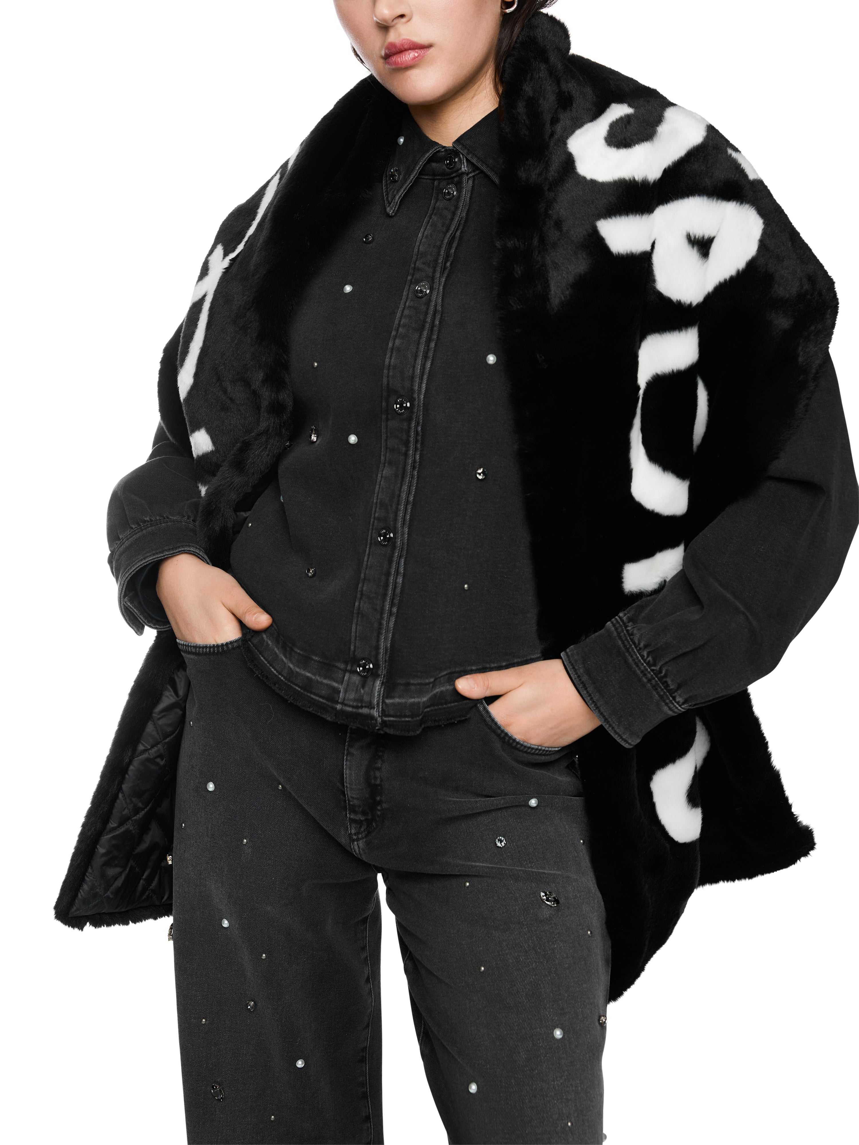 ONLINE EXKLUSIV - Oversized Schal - Fake Fur