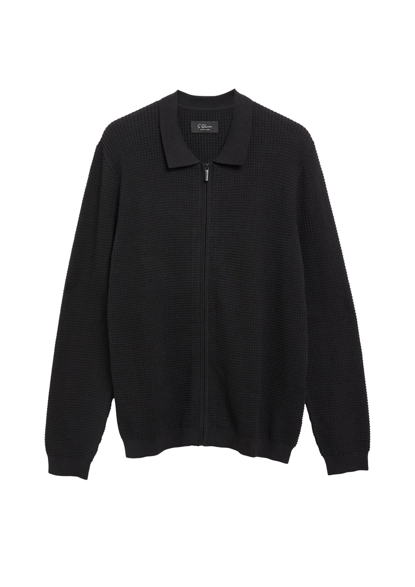 Strickjacke - Waffelstrick