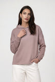 Sweatshirt - Stoffeinsatz