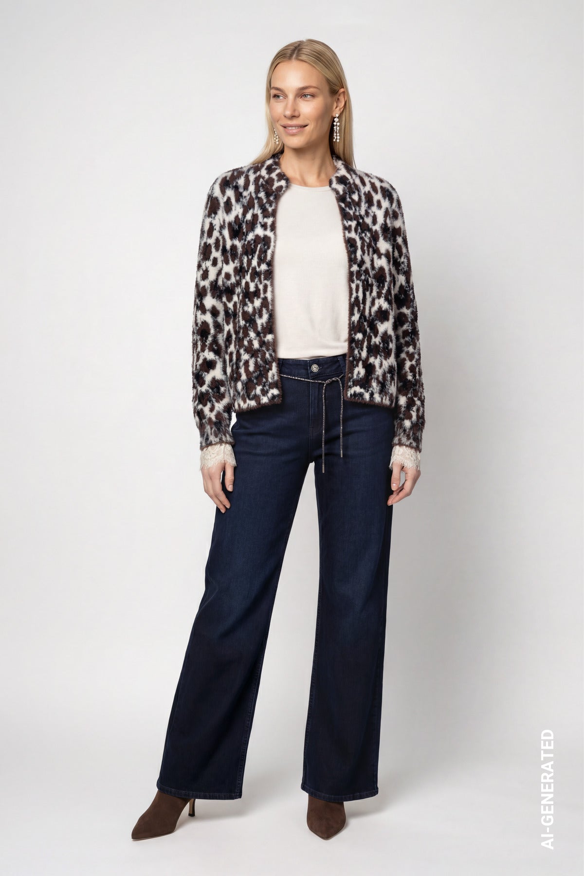 Strickjacke - Animalprint