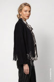 Strickjacke - Spitzenbesatz