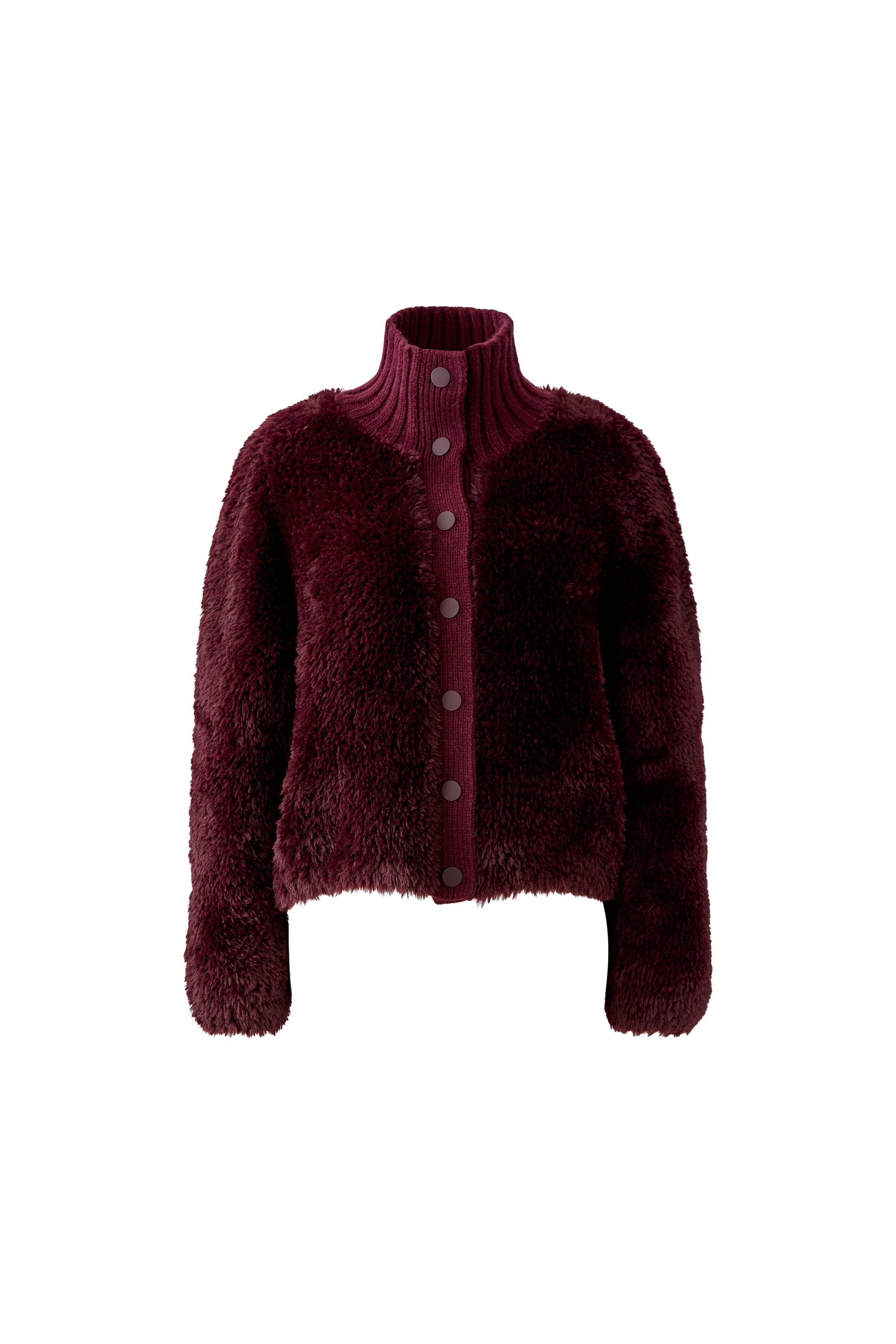 Strickjacke - Stehkragen