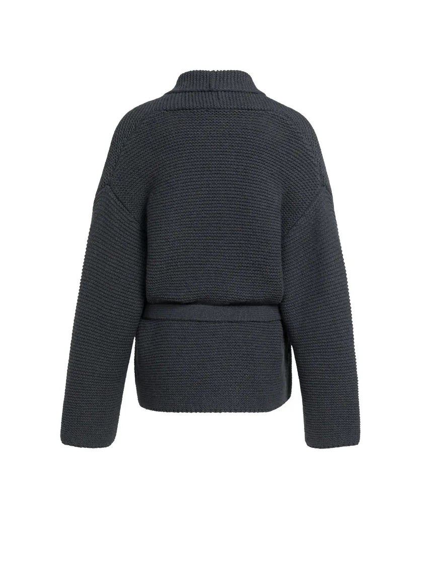 Strickjacke - Bindegürtel