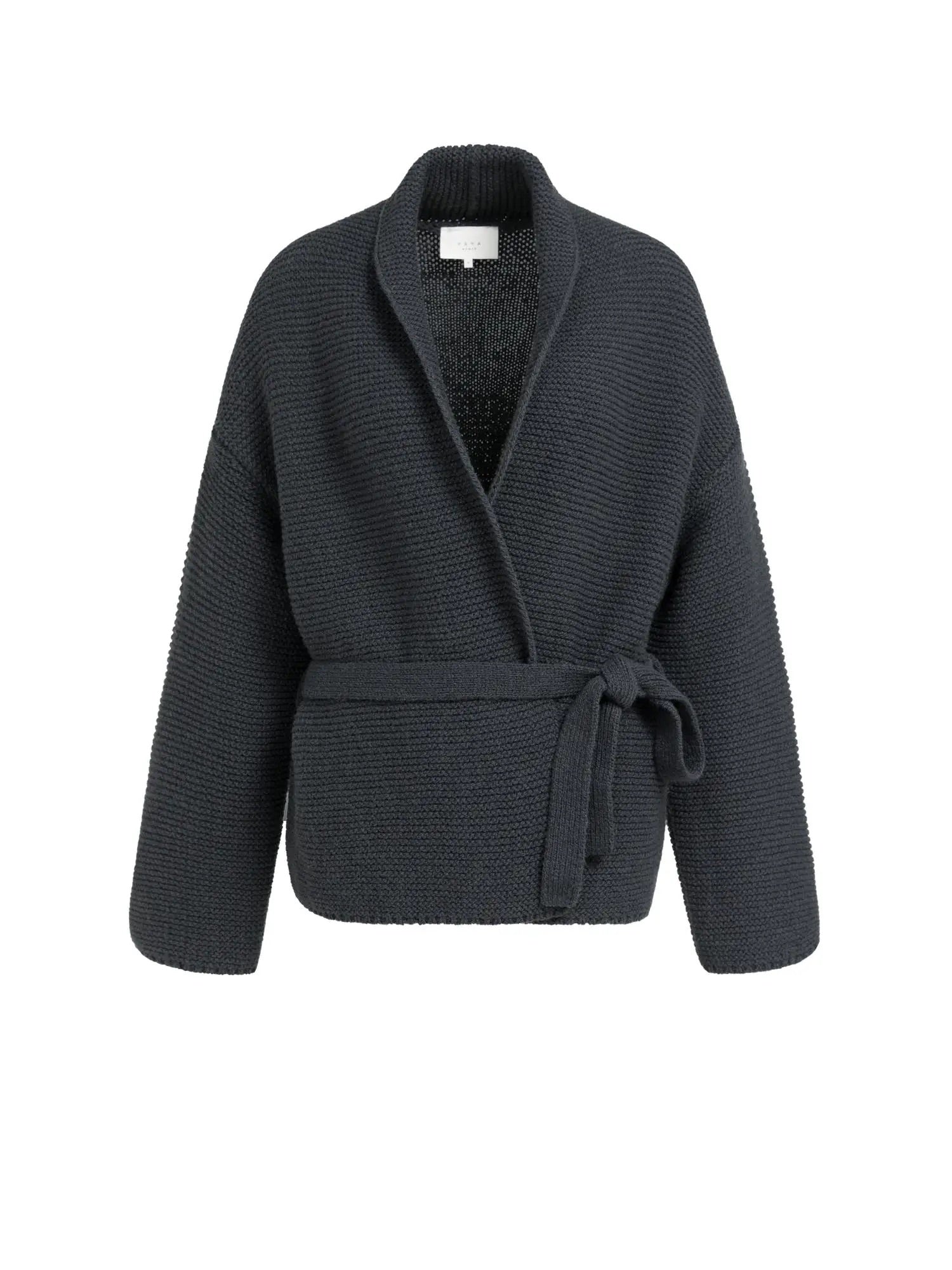 Strickjacke - Bindegürtel