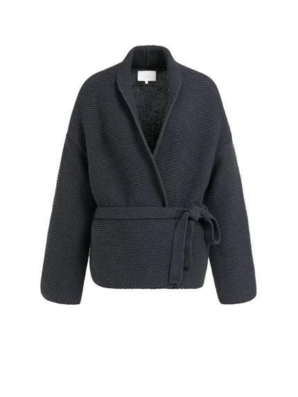 Strickjacke - Bindegürtel