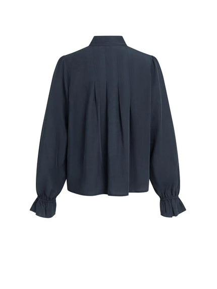 Bluse mit Plissee-Details