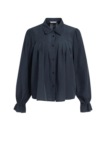 Bluse mit Plissee-Details