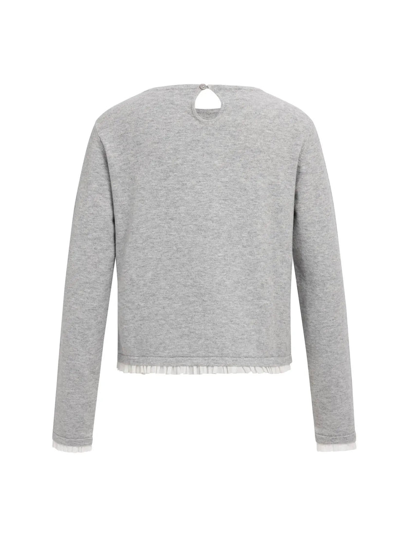 Pullover - Rüschenborten