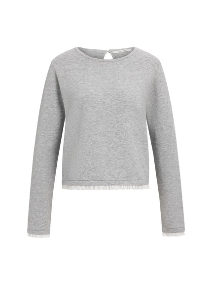 Pullover - Rüschenborten