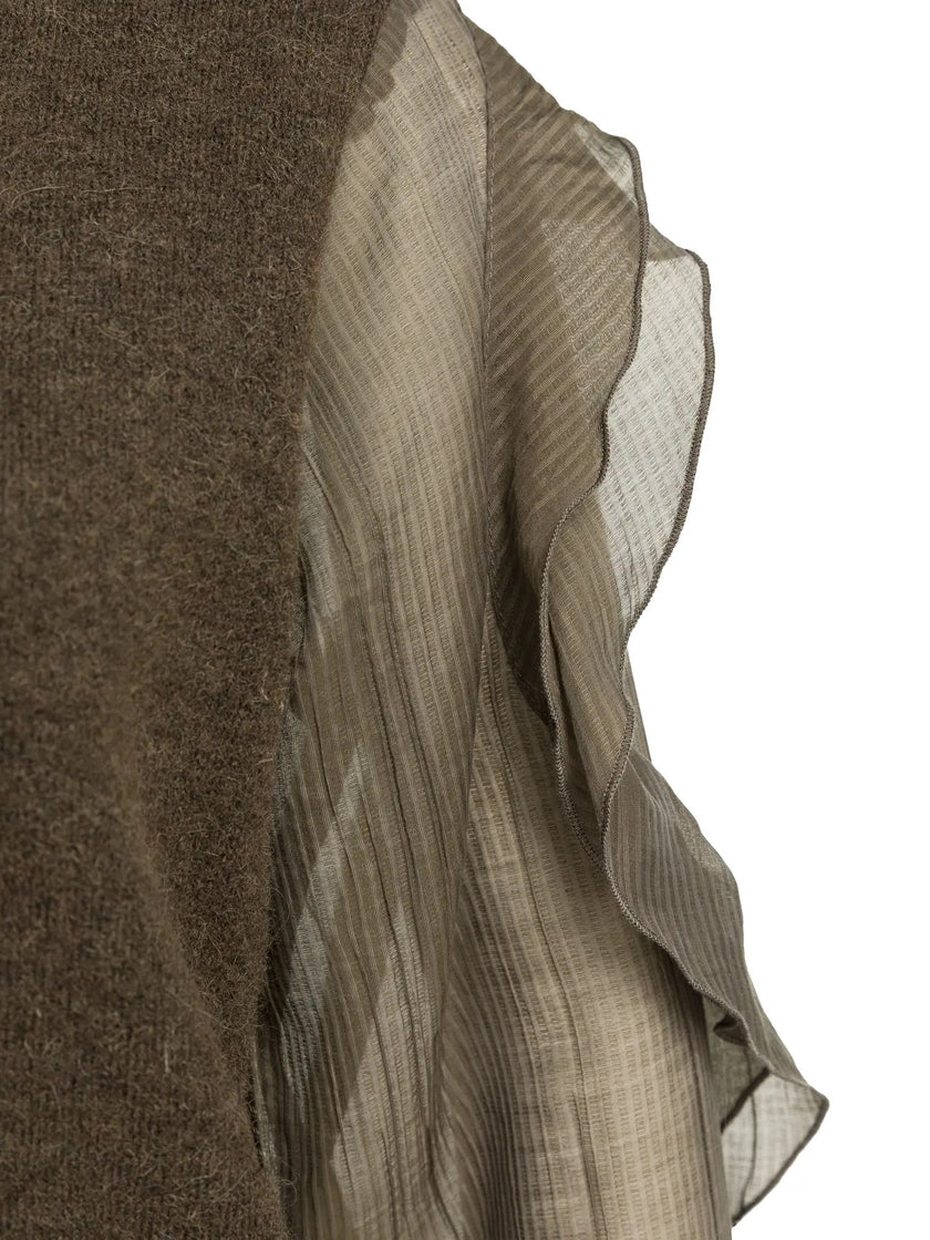 Pullover - Rüschenärmel