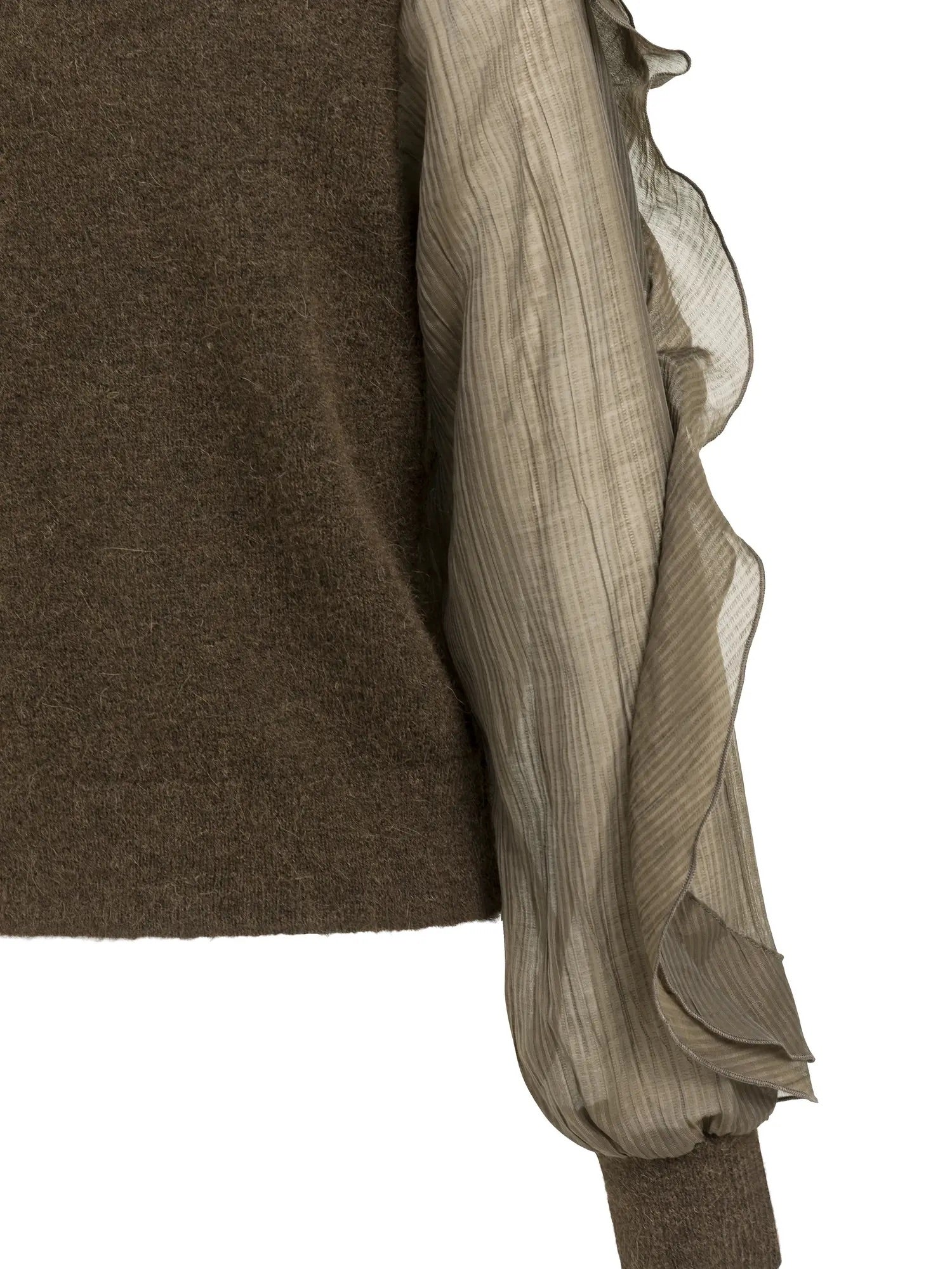 Pullover - Rüschenärmel