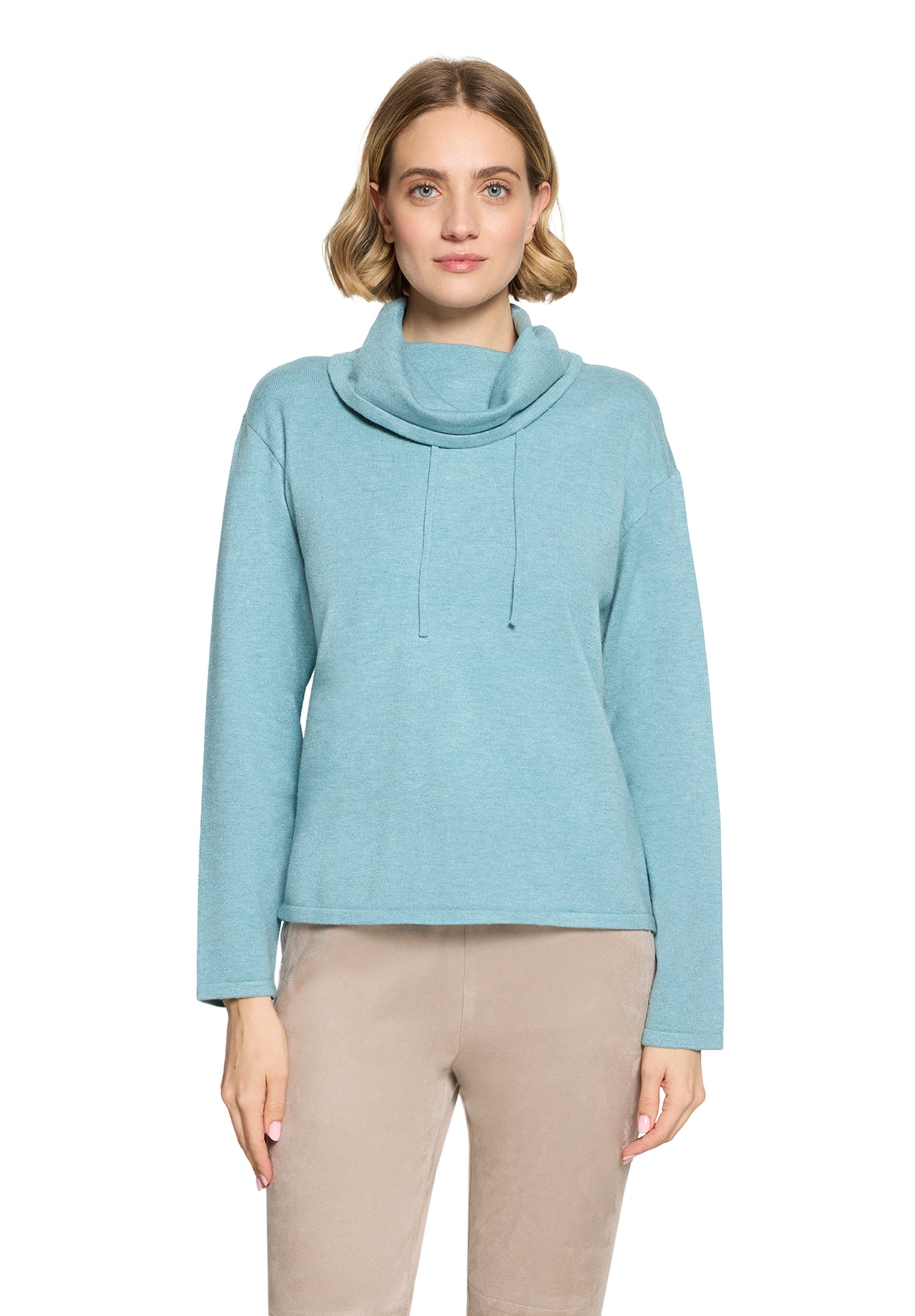 Strickpullover - Wasserfallkragen