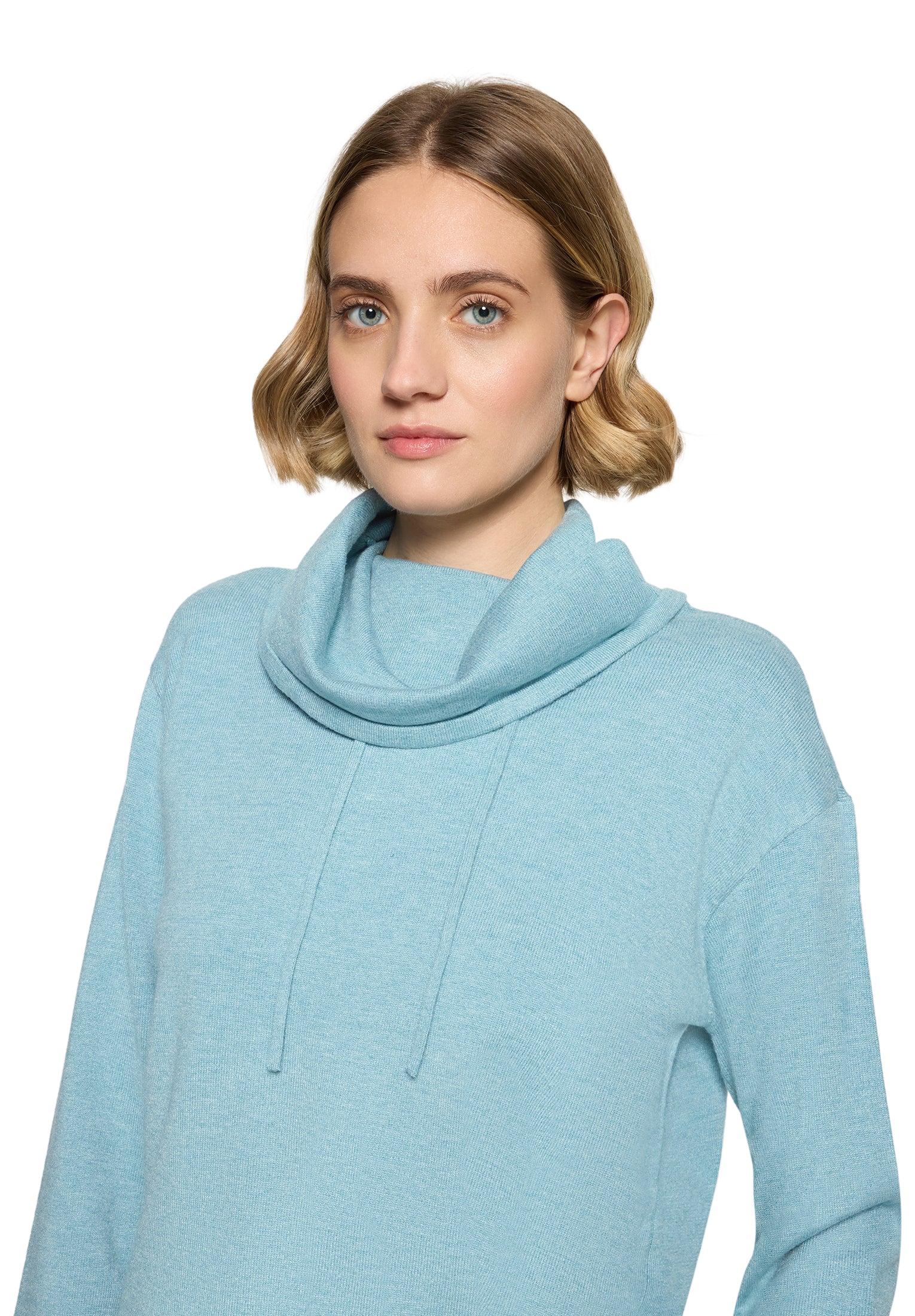 Strickpullover - Wasserfallkragen