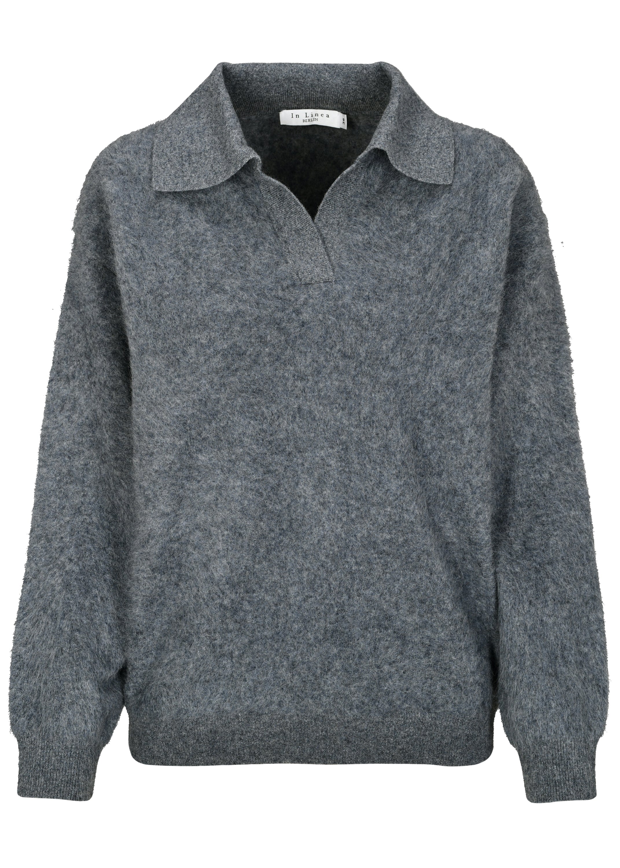 Pullover, offener Polo,1/1-Arm