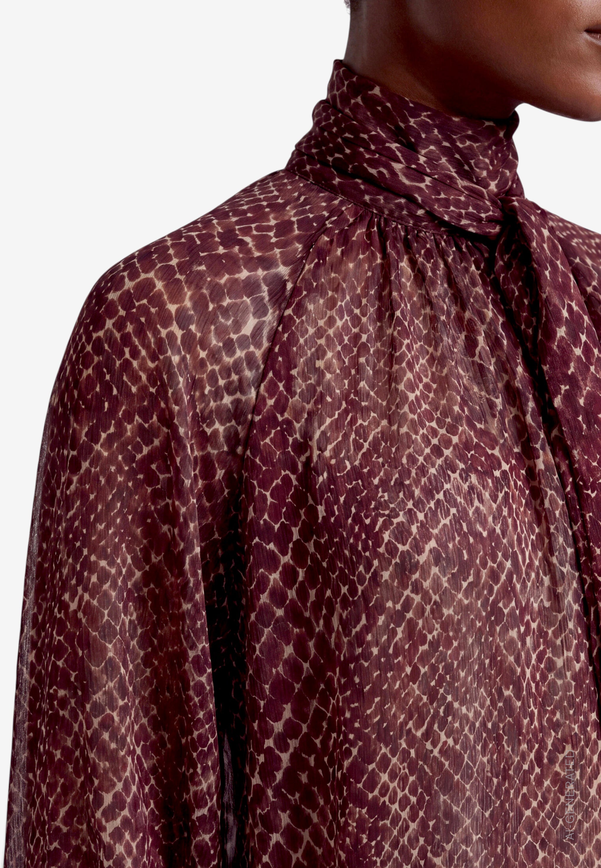 Schluppenbluse - Animalprint