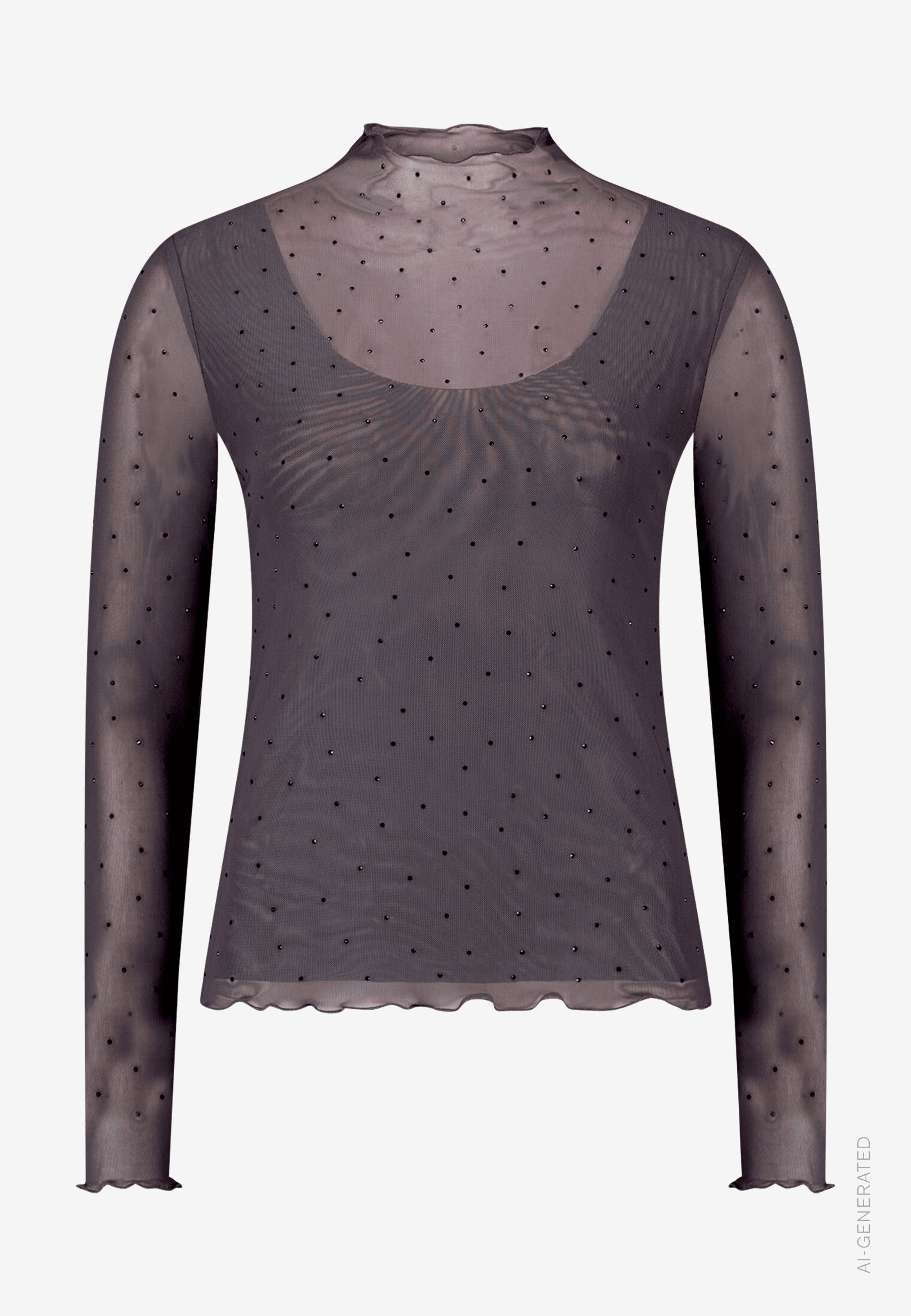 Mesh-Shirt - Glitzersteinen