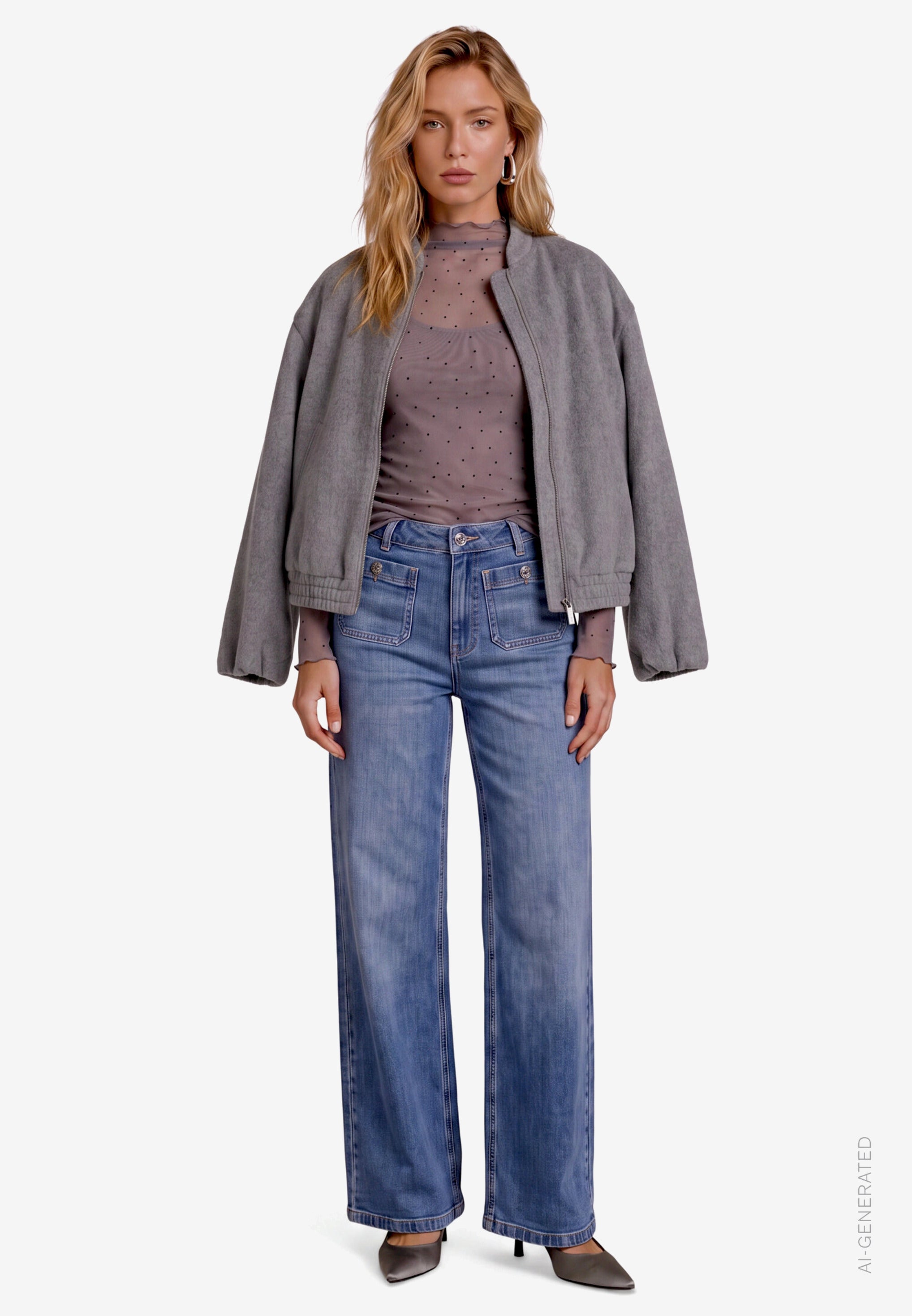 Mesh-Shirt - Glitzersteinen