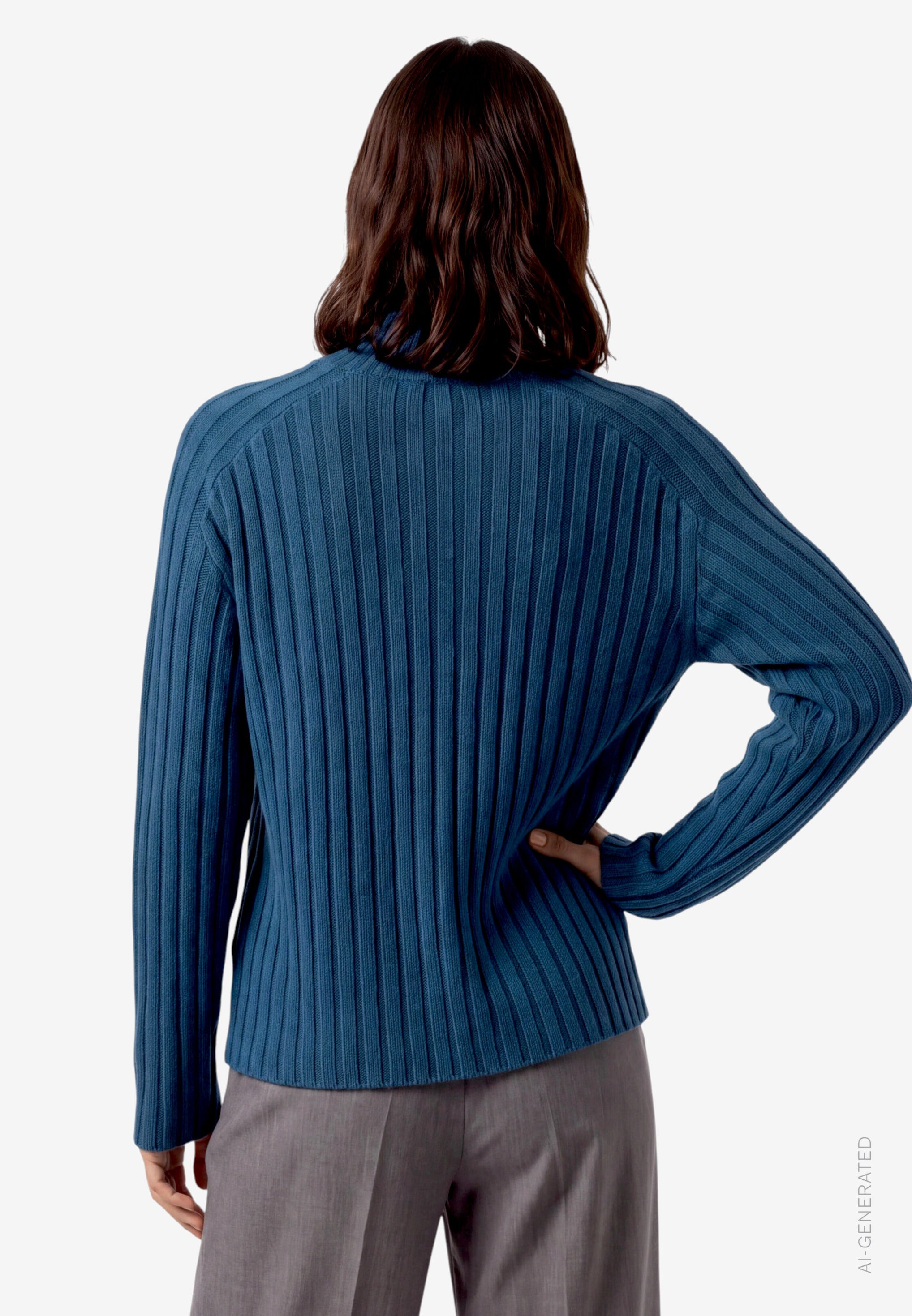 Strickpullover  - Stehkragen