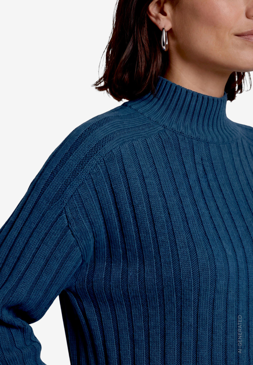 Strickpullover  - Stehkragen