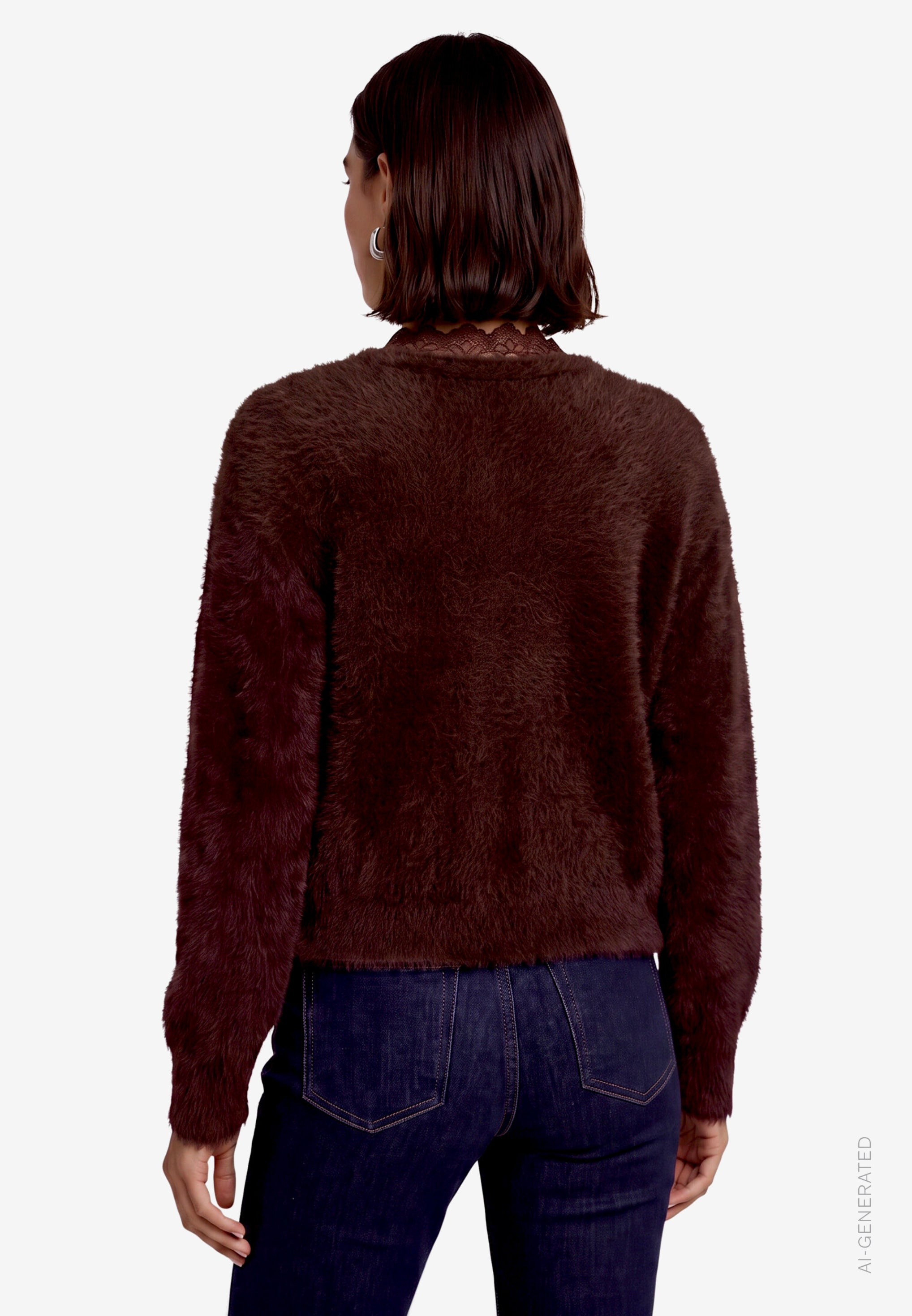 Strickjacke - Spitze