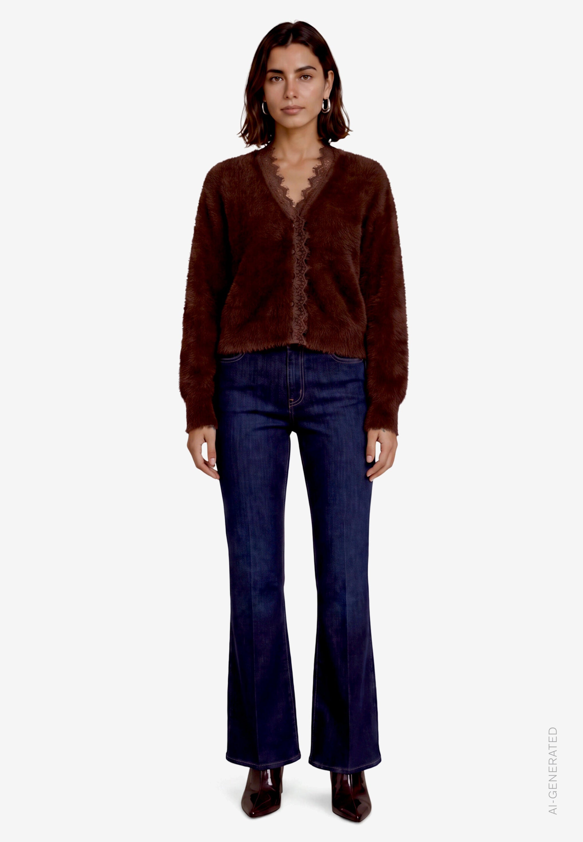 Strickjacke - Spitze
