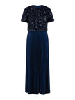 Maxikleid - Pailletten und Plissees