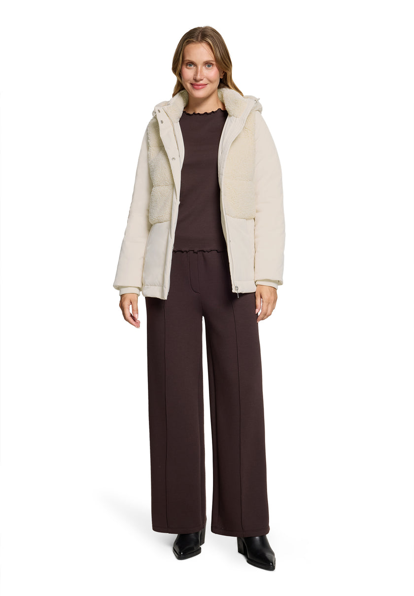Steppjacke - Fake Fur Besatz