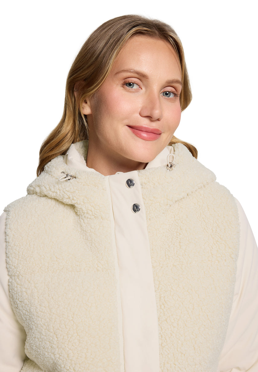 Steppjacke - Fake Fur Besatz