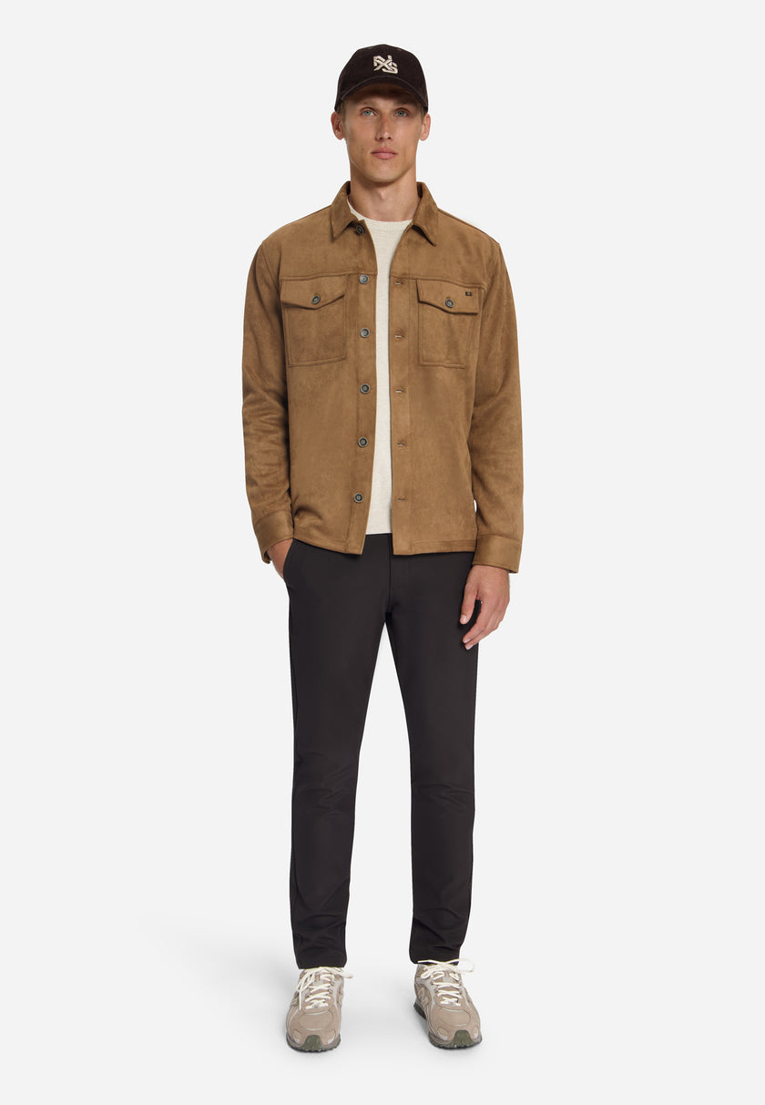 Overshirt - Veloursleder Optik