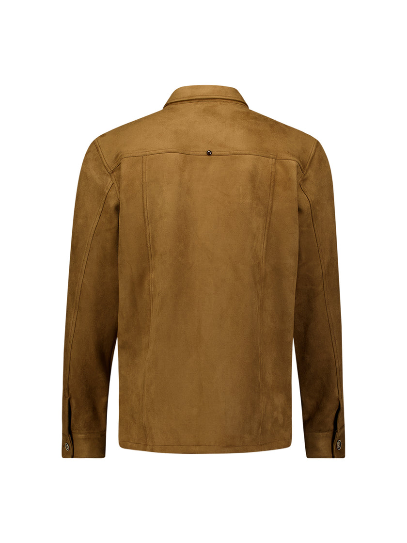 Overshirt - Veloursleder Optik