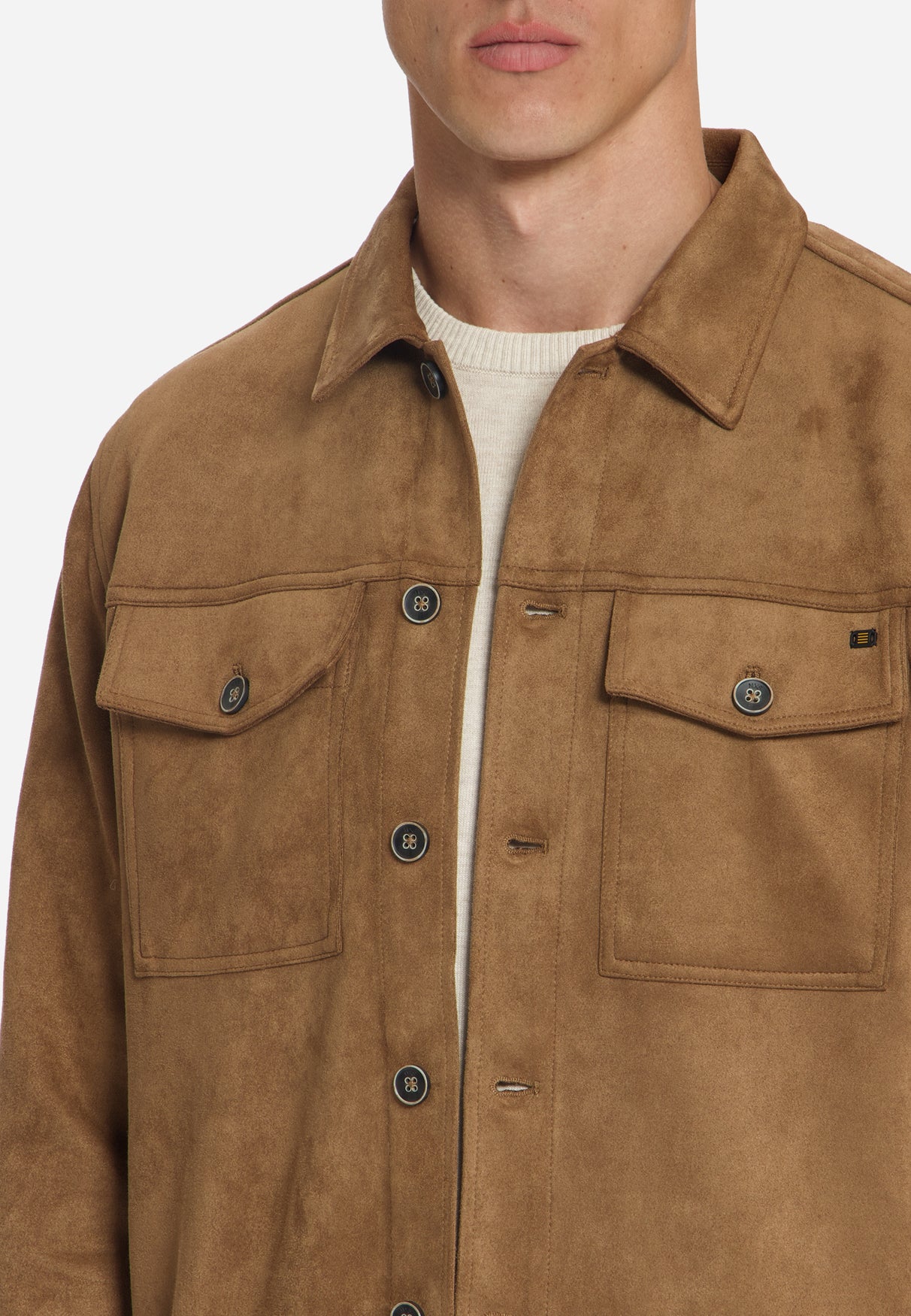 Overshirt - Veloursleder Optik