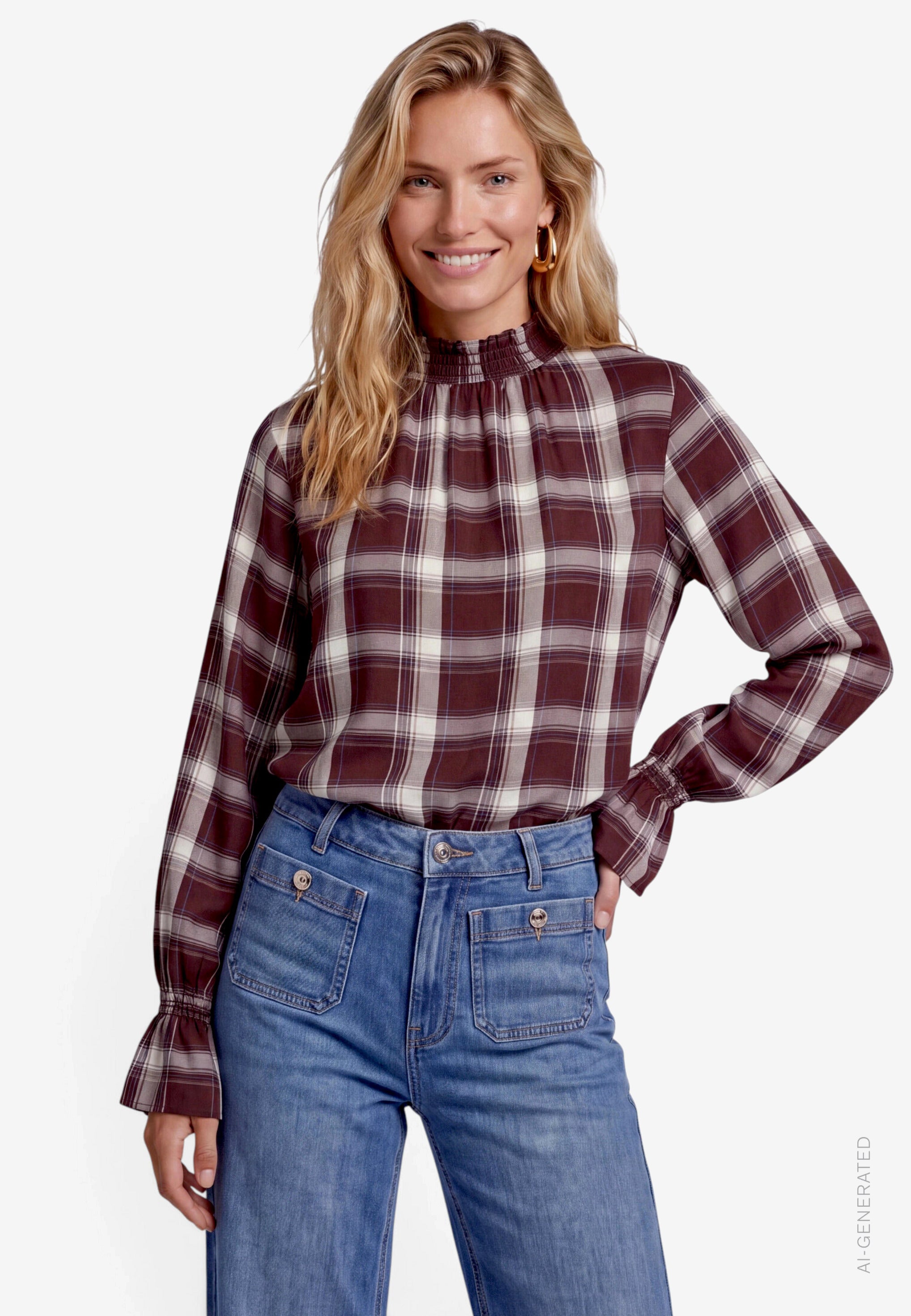 Bluse - Stehkragen