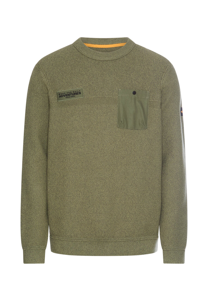 Strickpullover - Brusttasche