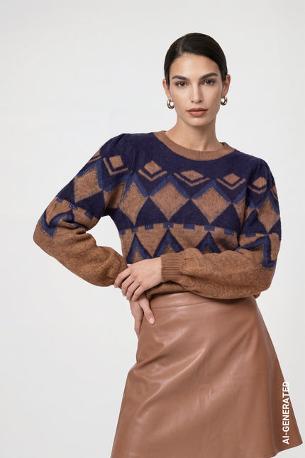 Strickpullover -  Jacquard Muster