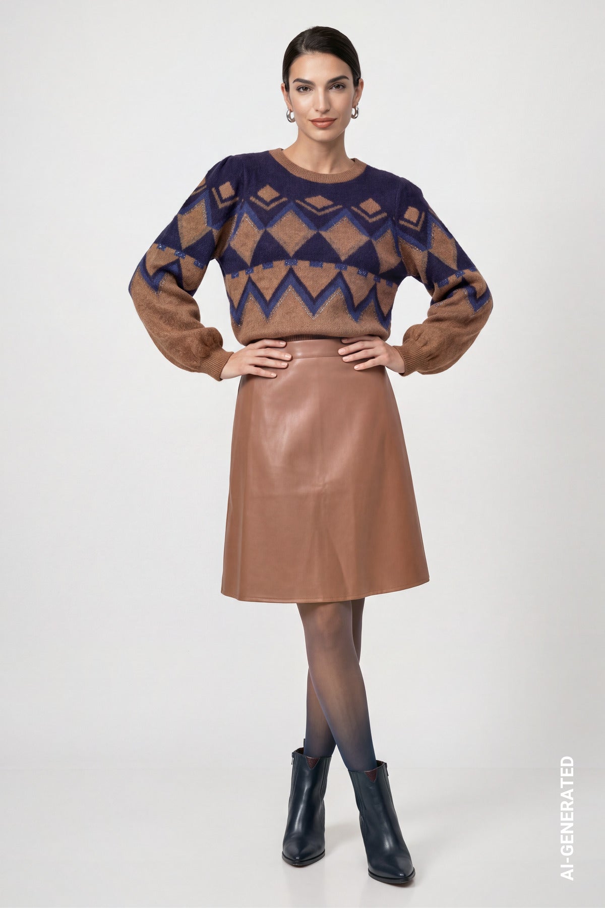 Strickpullover -  Jacquard Muster