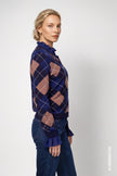 Strickjacke - Rautenmuster