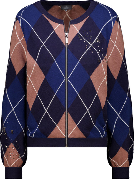 Strickjacke - Rautenmuster